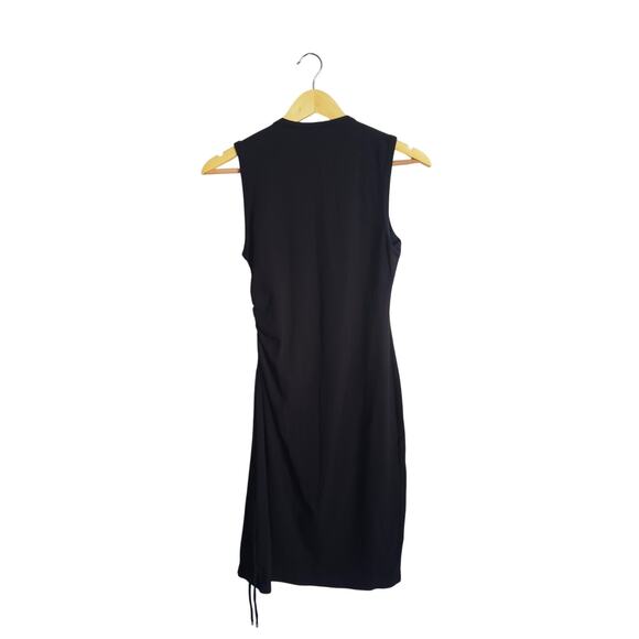 Theory Sleeveless Sheath Dress With Side Ruching Black Size P (0 US) - Picture 4 of 8